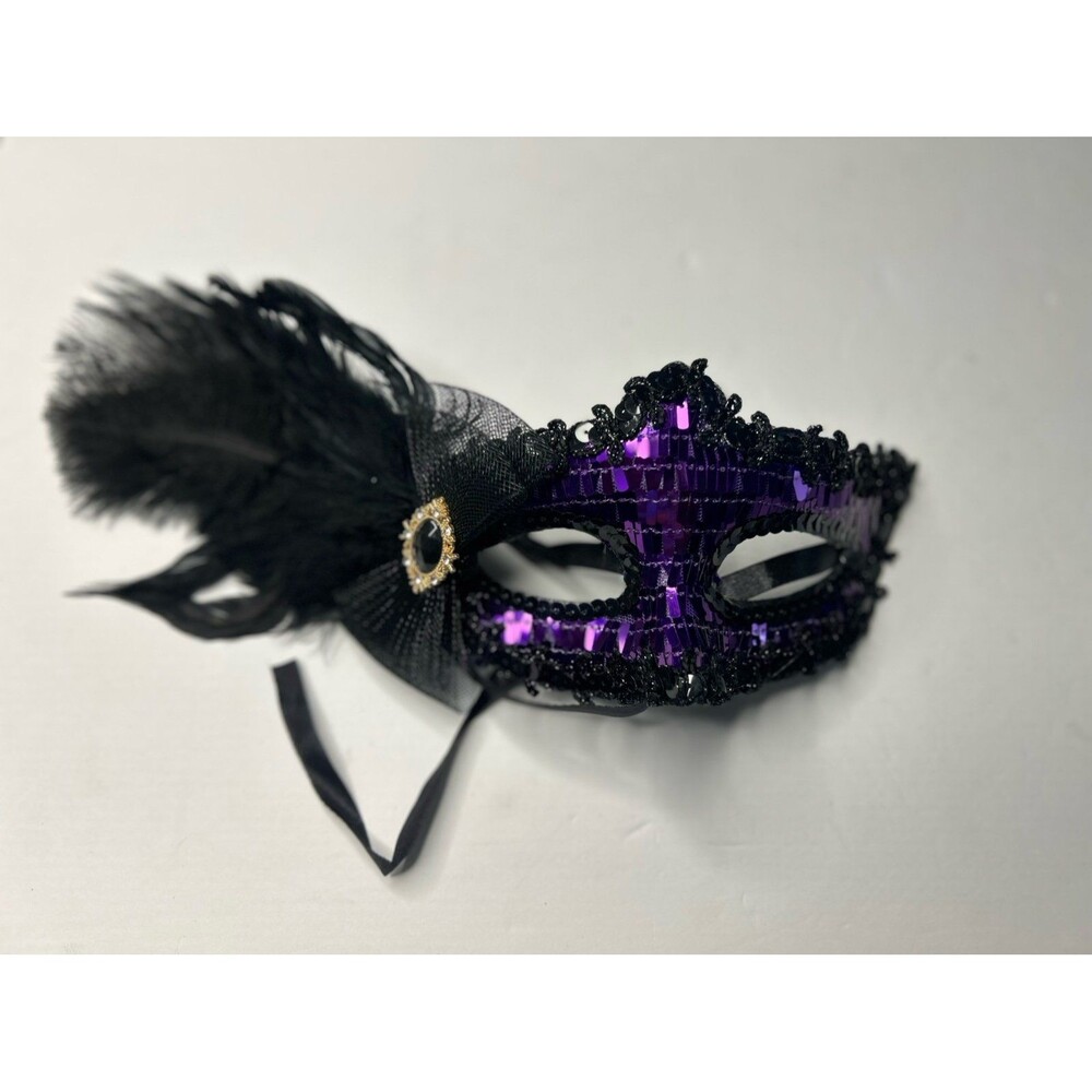 Women Purple Masquerade Mask